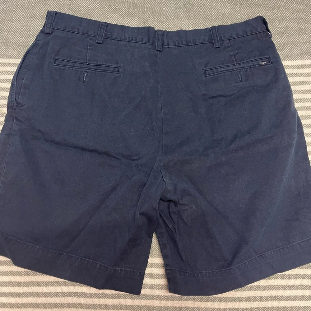 Ralph Lauren Dark Blue Classic Fit‎ Pleated 9” Shorts